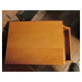 End table magazine rack, solid wood...