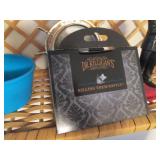 Wall display including thermometer,...