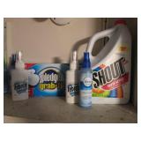 Shelf filled with laundry supplies...