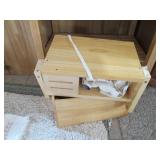 Wood shelf on caster wheels top is ...