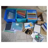 3 Covered totes of file folders, en...