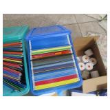 3 Covered totes of file folders, en...