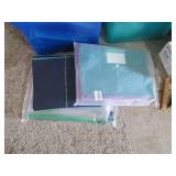 3 Covered totes of file folders, en...