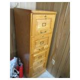 Wood file cabinet with keyed lock, ...