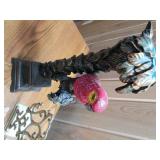 Parrot candle holder, dog figures a...