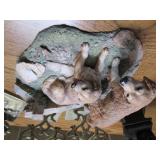 Parrot candle holder, dog figures a...