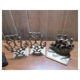 Parrot candle holder, dog figures a...