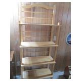 Wood bakers rack, 30" wide 6