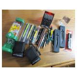Pens, office supplies, M&M dispense...