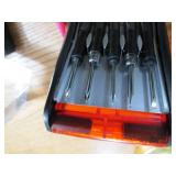 Pens, office supplies, M&M dispense...