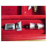 Vintage box containing rings, tie c...