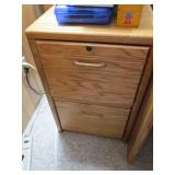 Wood file cabinet with key...