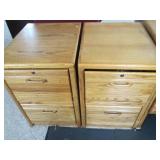 Pair of wood file cabinets...