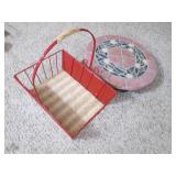 Decorative plant stand on wheels an...