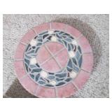 Decorative plant stand on wheels an...