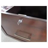 Locking cabinet, top measures 19 x ...