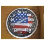 John Deere clock and patriotic ther...