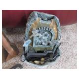 Vintage items and a small fountain...