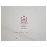 Carved wood urn, metal tray framed ...