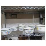 Collection of metal pots...