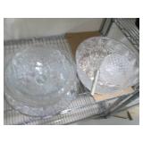 Punch bowls and glass kitchen ware...