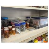 Assorted containers with Eye bolts,...