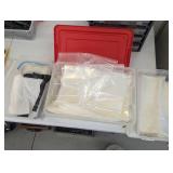 (3) Assorted shoebox style totes fu...