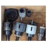 Vintage Wood toolbox containing an ...