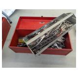 Red Metal Kennedy toolbox containin...