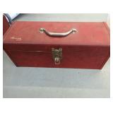 Red Metal Kennedy toolbox containin...