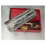 Red metal Kennedy toolbox containin...