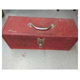 Red metal Kennedy toolbox containin...