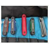 Roll up tool case with a variety of...