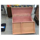 Blue Vintage footlocker storage tru...