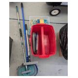 Dual basin wash bucket with an asso...