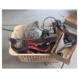 Basket of misc cordless and corded ...