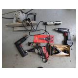 Basket of misc cordless and corded ...