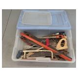 Under bed storage tote with a varie...