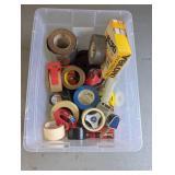 Storage tote containing a variety o...