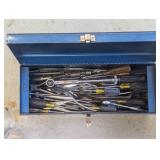 Metal toolbox with a large assortme...