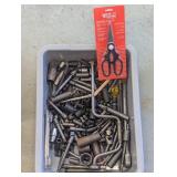 Buss bin containing a large number ...