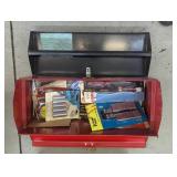 Red metal All American toolbox with...