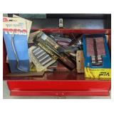 Red metal All American toolbox with...