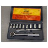 (3) assorted socket and ratchet set...