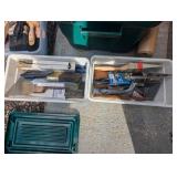 Large lot of paint brushes, rollers...