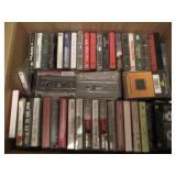 Box of around 200 cassette tape var...