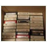 Box of 8 track tapes...