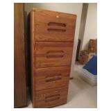 Wooden file cabinet 21" x 22" x 52"...