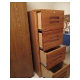 Wooden file cabinet 21" x 22" x 52"...