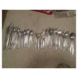 Vintage silverware 13 knives, 51 sp...